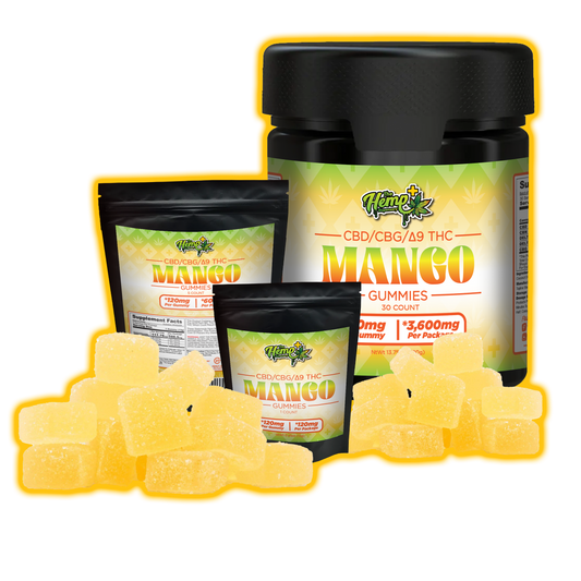 CBD/CBG/Delta 9 THC Gummies Mango 120mg Batch: 87259
