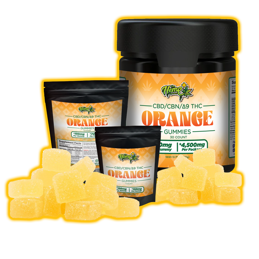 CBD/CBN/Delta 9 THC Gummies Orange 140mg Batch: 84148