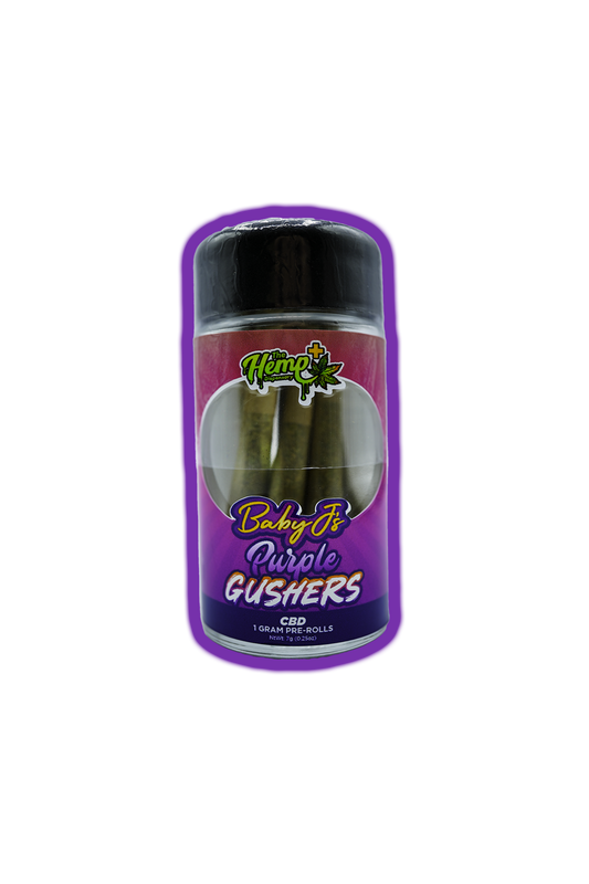 CBD Pre-Rolled Joint Baby J's Purple Gushers Batch: 52647